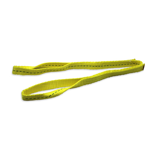 1" x 3/6/9' 2-Ply Twist Eye Polyester Lifting Sling Straps Tree Saver Recovery Strap Web Sling Winch Strap USA Brand