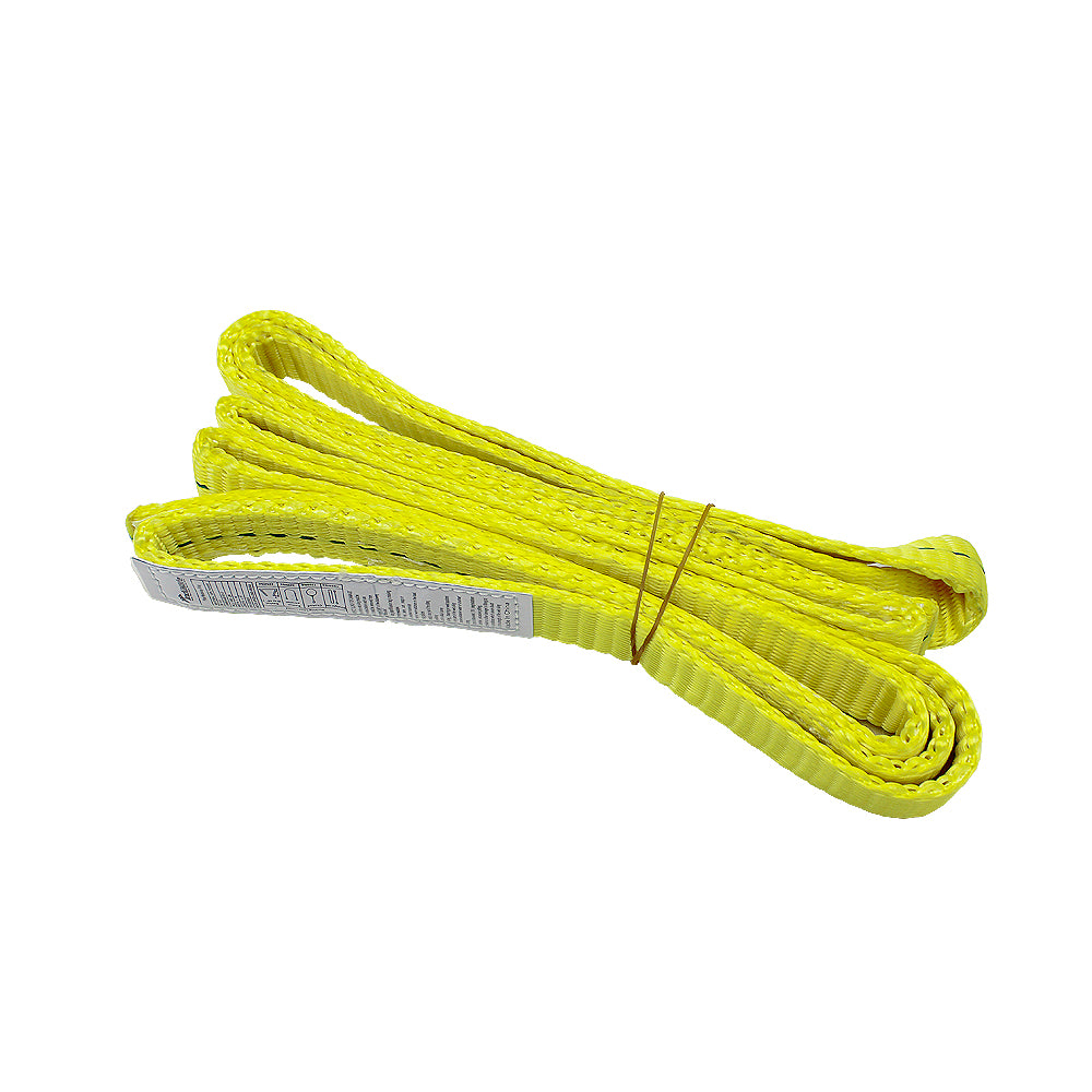 Polyester Lifting Slings, 1" x 3' Twisted Eye Web Slings, Lifting Strap for Hoist, Heavy Duty Rigging Straps, 1600 lbs Vertical Rigging Moving Towing Hoisting Work Gear