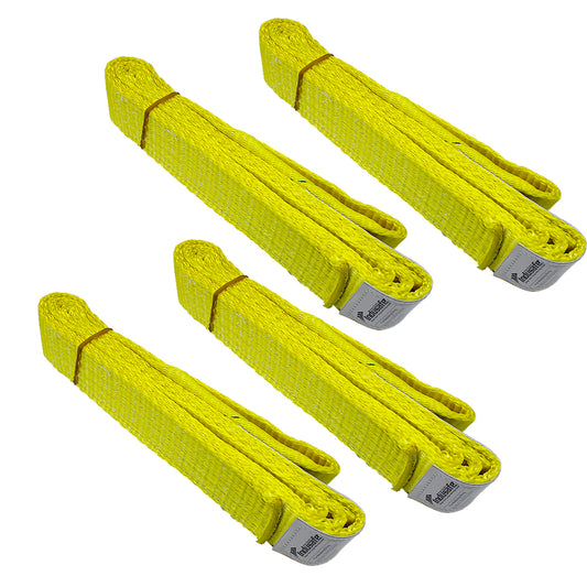 4 Pack 1" x6' Lift Sling Straps 3200 Pound Capacity Heavy Duty Lifting Slings Web Sling Tree Saver Recovery Strap Web Sling Winch Strap