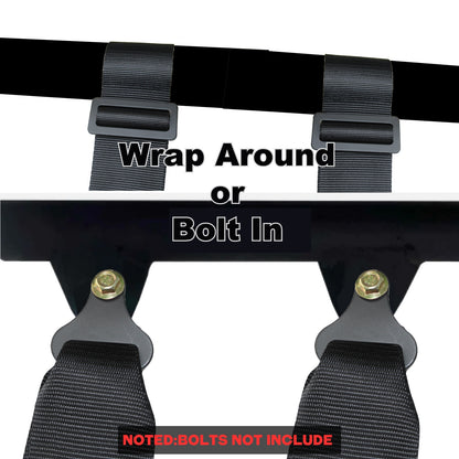 Indusafe 4 Point Harness with Ez-Buckle and Padding, Harness Seat Belt with 3 Inch Padding with Sternum Strap Fits all Side by Sides, UTV, 4x4, Go Cart, Buggy