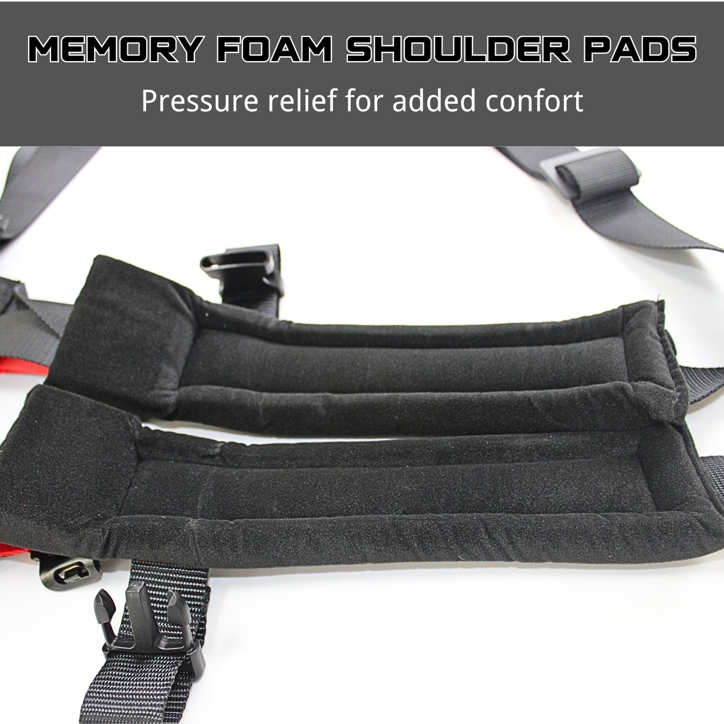 Indusafe 4 Point Harness with Ez-Buckle and Padding, Harness Seat Belt with 3 Inch Padding with Sternum Strap Fits all Side by Sides, UTV, 4x4, Go Cart, Buggy