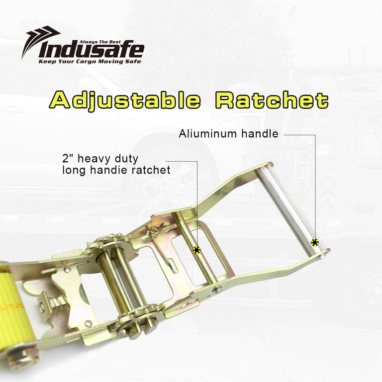 Car Tie Down Straps with Flat Hooks Lasso Style 2