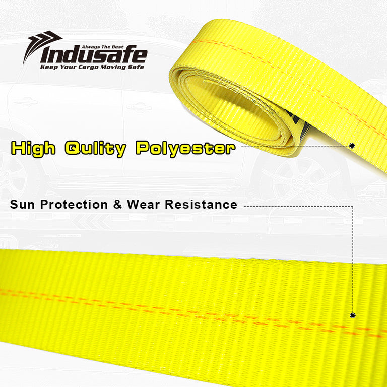 4 Pack Wheel Tie Down Kit with Snap Hook Ratchets 3,300 Pound Safe Working Load