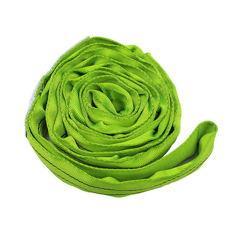 2” 4/6/9FT Endless Round Slings,  Spanset Round Slings, Polyester Endless Loop Lifting Straps, 5300lbs Vertical Capacity, Heavy Duty Rigging Strap for Lifting and Towing (Green)