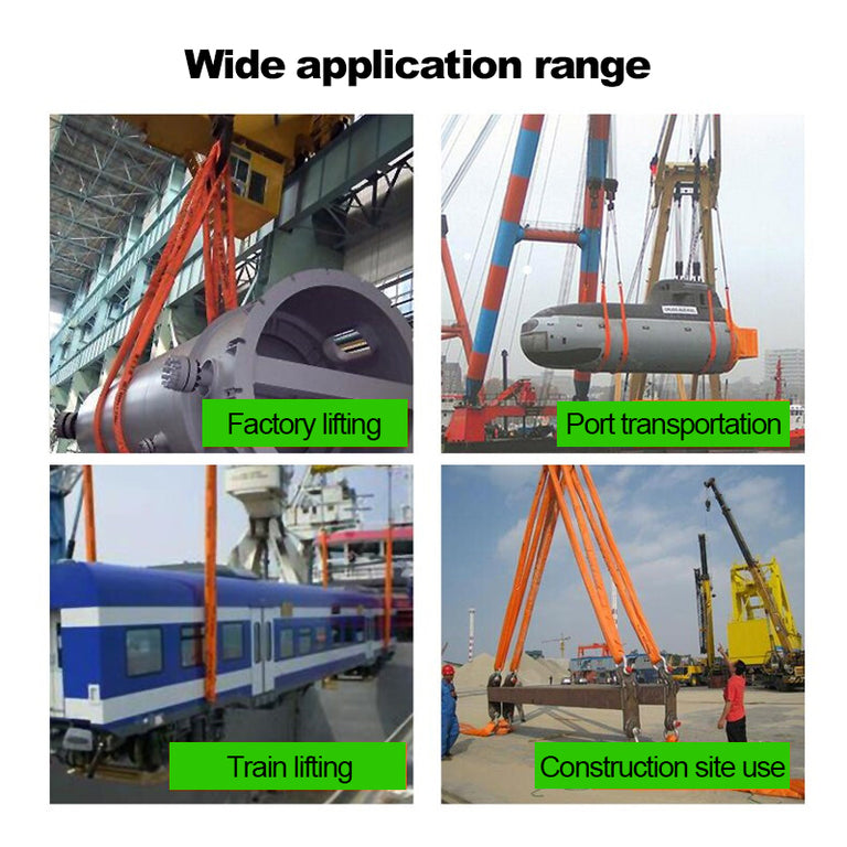 2'' 9ft Polyester Endless Round Sling Hoist Straps for Rigging Towing and Lifting Green  5300lbs Capacity