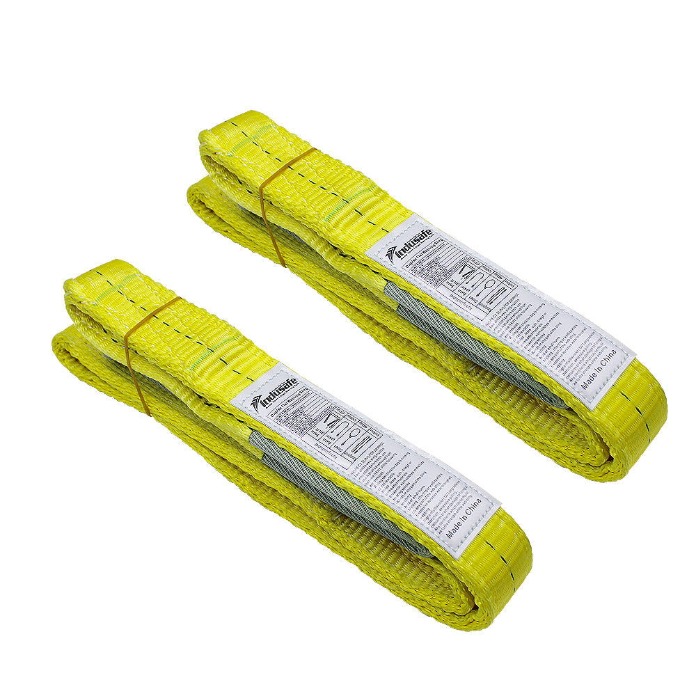 Polyester Riggingsling 2 Pack 2”x 6FT Lift Sling Straps, 2 Ply Polyester Rigging Straps, 6200 ...