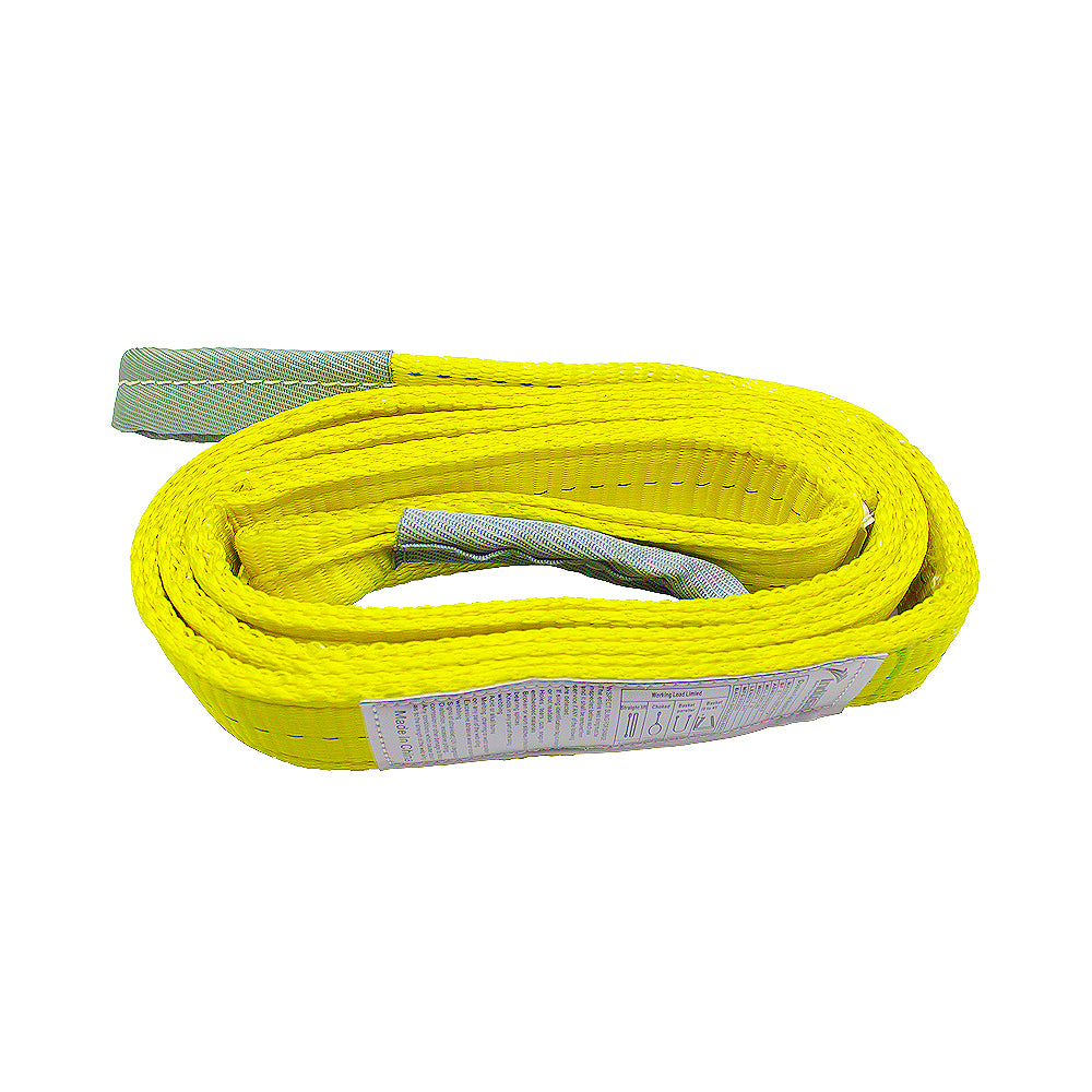 Indusafe 2" x 9’ Poly Web Sling Lifting Strap for Construction 6200lbs Vertical for Rigging Moving Towing Hoisting Work Gear