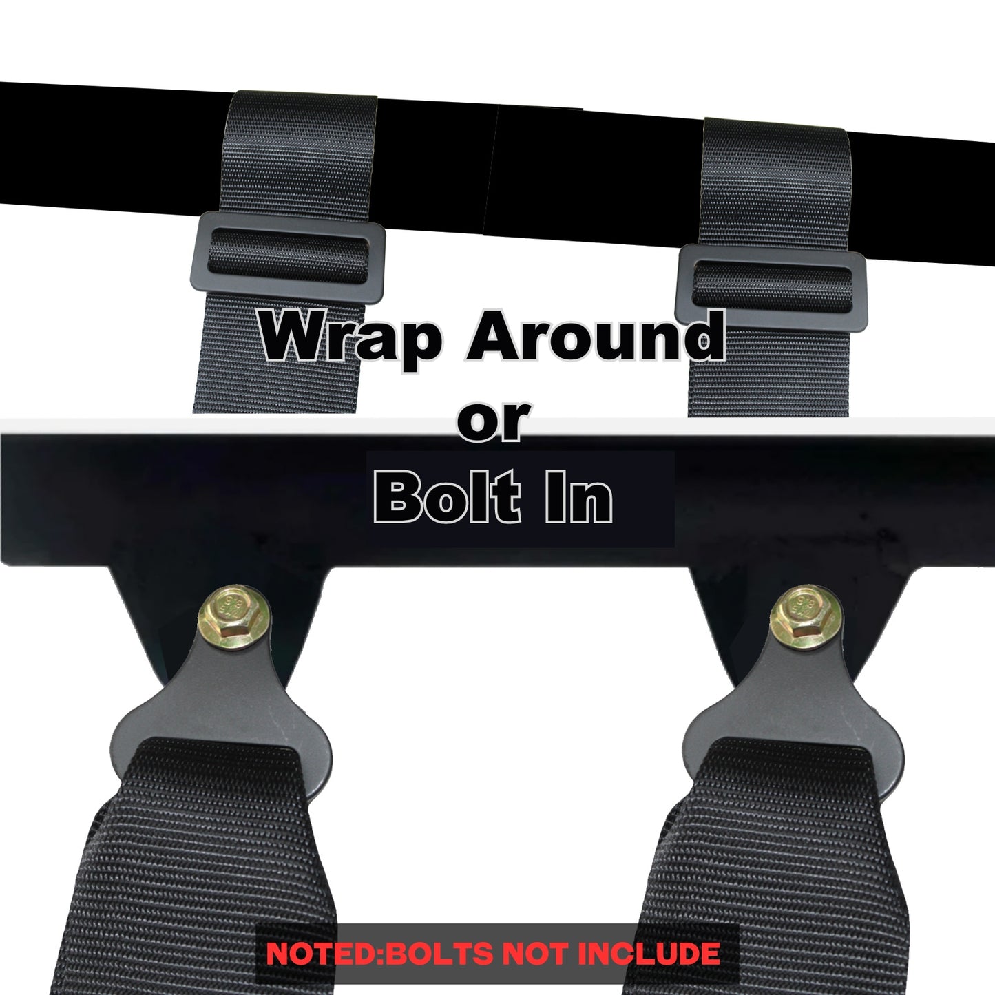 Indusafe 4 Point Harness with Ez-Buckle and Padding, Harness Seat Belt with 2 Inch Padding with Sternum Strap Fits all Side by Sides, UTV, 4x4, Go Cart, Buggy