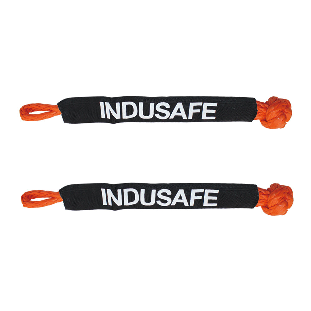 Indusafe Soft Shackle Recovery, (37,400 LBS Breaking Strength) Soft Shackle 1/2 inch X 22 inch with Protective Sleeve for Off-Road Sailing Trucks, 4x4, UTV, ATV(Orange, 2 Pack Soft Shackle)