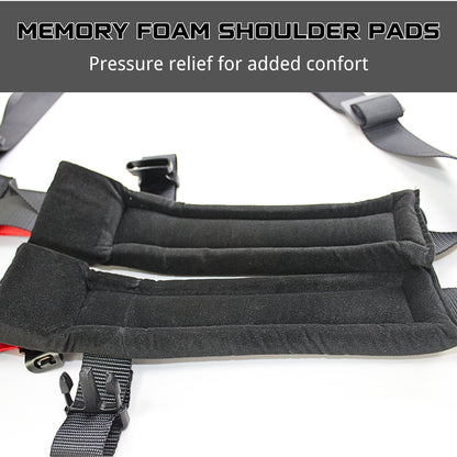 Indusafe 4 Point Harness with Ez-Buckle and Padding, Harness Seat Belt with 2 Inch Padding with Sternum Strap Fits all Side by Sides, UTV, 4x4, Go Cart, Buggy