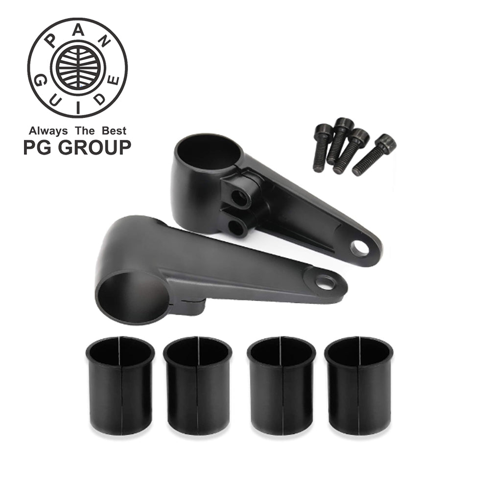 Pan Guide Universal Headlight Fork Mounting Brackets Compatible with 35mm 39mm 41mm Black