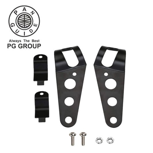 Pan Guide Universal 35mm-43mm Motorcycle Headlight Mount Brackets Fork Ear for Chopper Cafe Racer