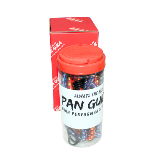 Pan Guide 31-Piece Premium Bungee Cords Assortment Jar, Includes 10",18",24",32",40" Bungee Cords, 6" Zip Ties, 8”Canopy/Tarp Ball Ties and Crocodile Mouth Tarp Clips