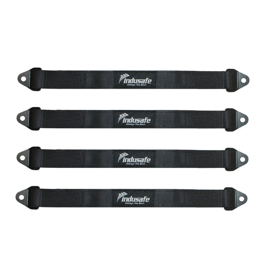 4 Pack 22" Limit Straps, Car Hauler Axle Straps Rated for 10,000 LBS Quad Wrap Nylon Limit Strap for ATV UTV Trucks, Black