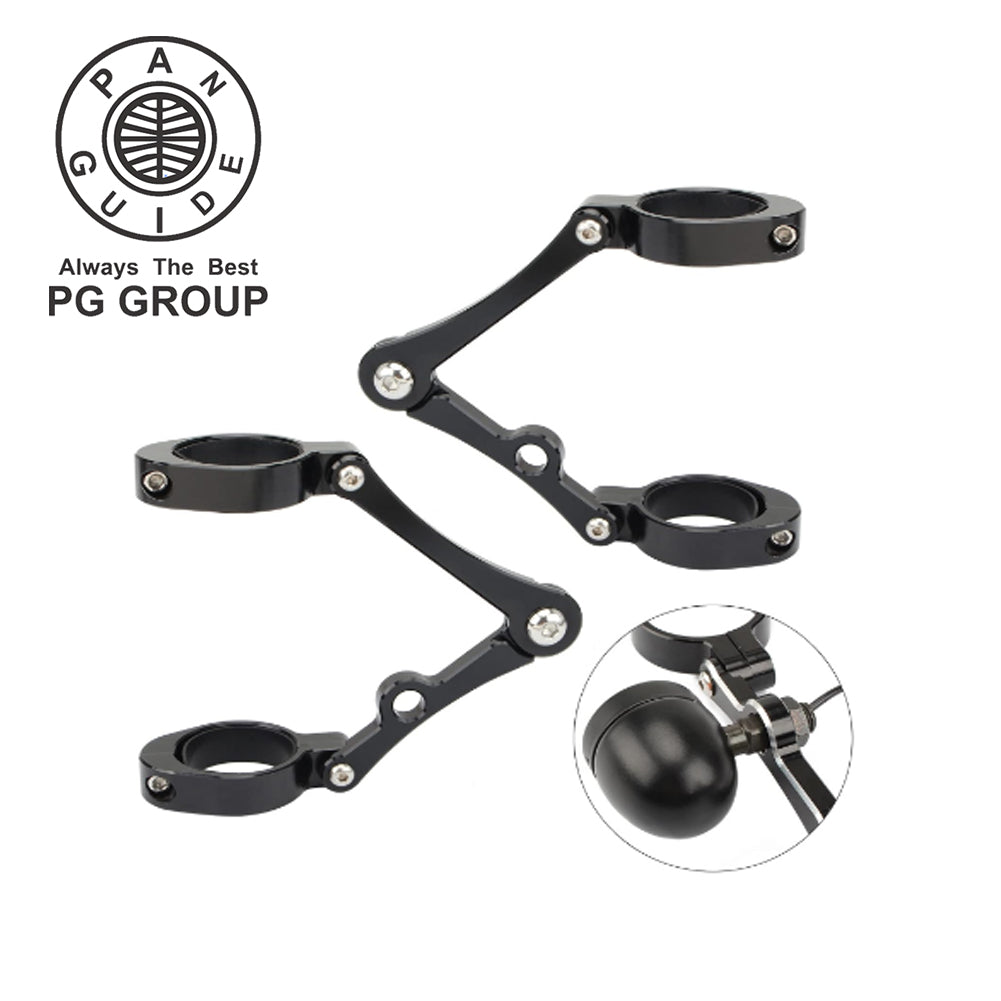 Pan Guide Motorcycle Headlight Bracket Fork Head Lamp Holder for Cafe Racer Sportster Touring Softail Dyna Chopper Bobber Universal